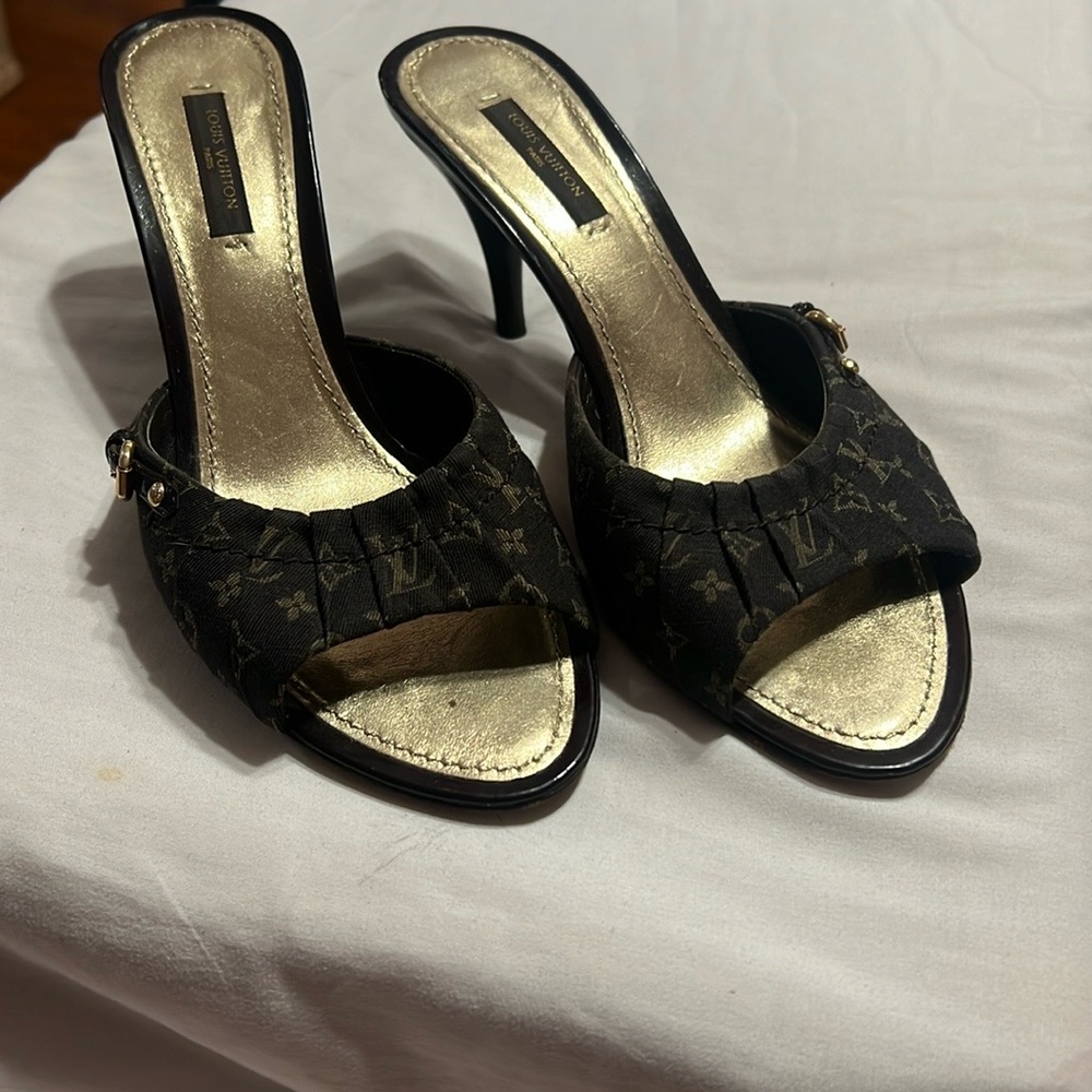 Louis Vuitton Women's Black Sandals - Picture 2 of 9